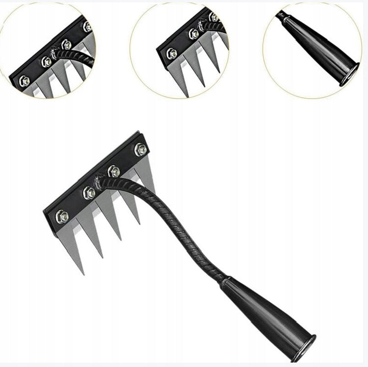 Rake hoe for weeding sharp DOUBLE BLADE SYSTEM