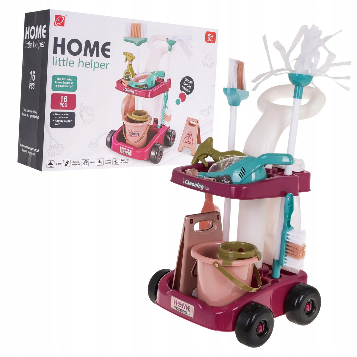 Ramiz Cleaning Set 14 el. for children 3+ Cleaning trolley