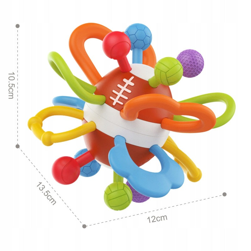 Rattle Teether Sensory Educational Ball 0+ Soft WOOPIE Brand Woopie