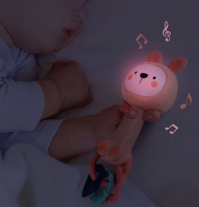 Rattle rabbit melody sound light BT0242K Brand Luxma