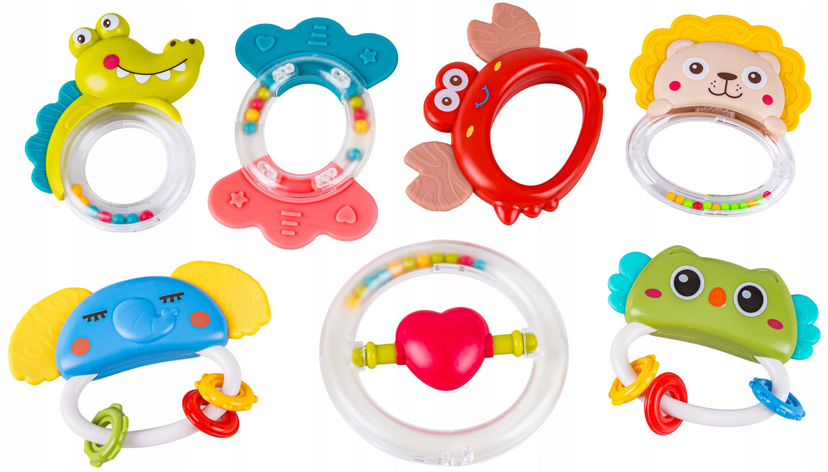 Rattles Sensory Teethers For Infants Educational Set 10 Pcs Packaging status original
