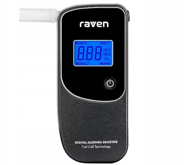 Raven EAL001X Electrochemical breathalyzer 3 mouthpieces and case included Model EAL001X