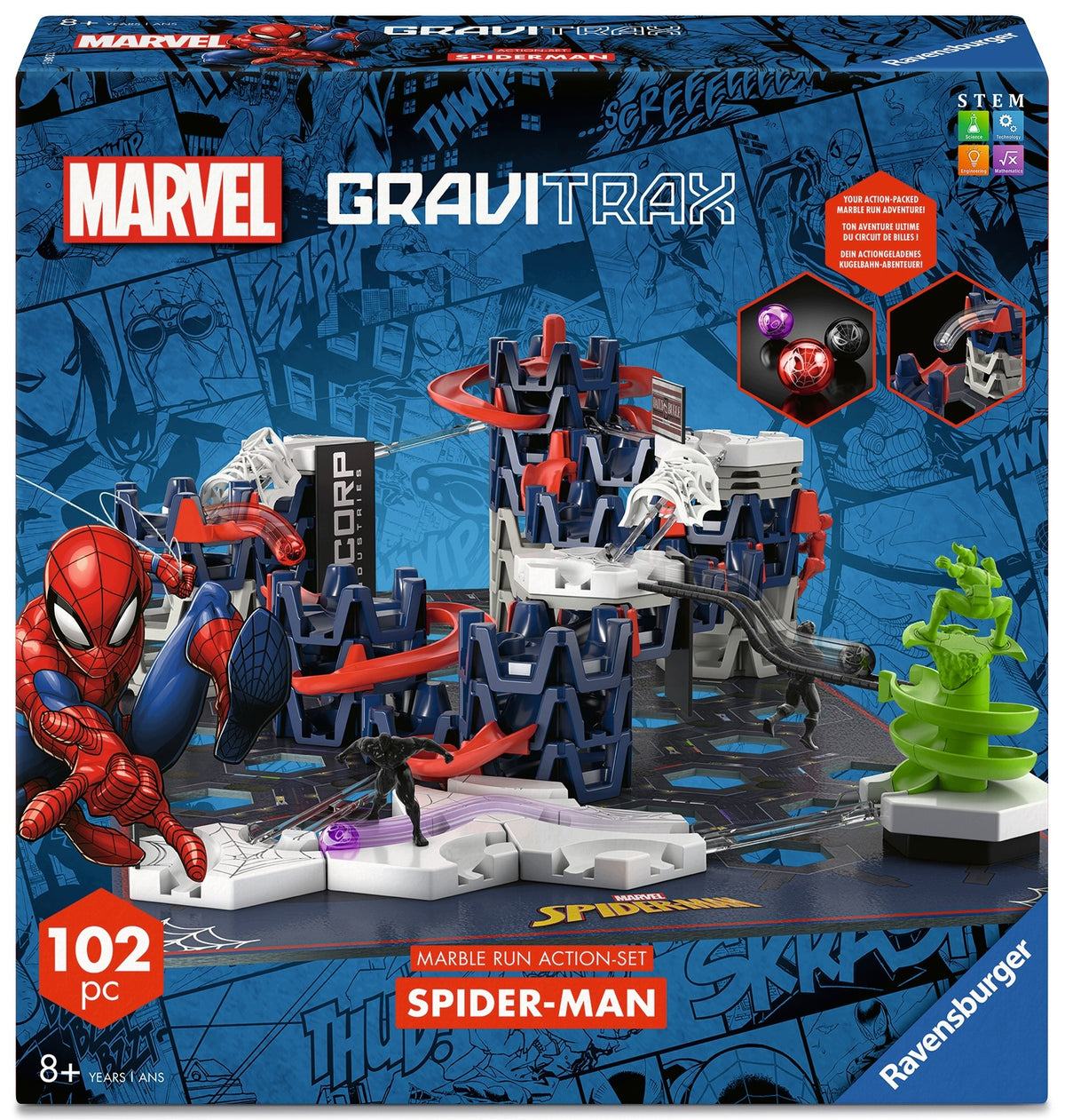 Ravensburger GraviTrax Spiderman Track Ball Starter Kit