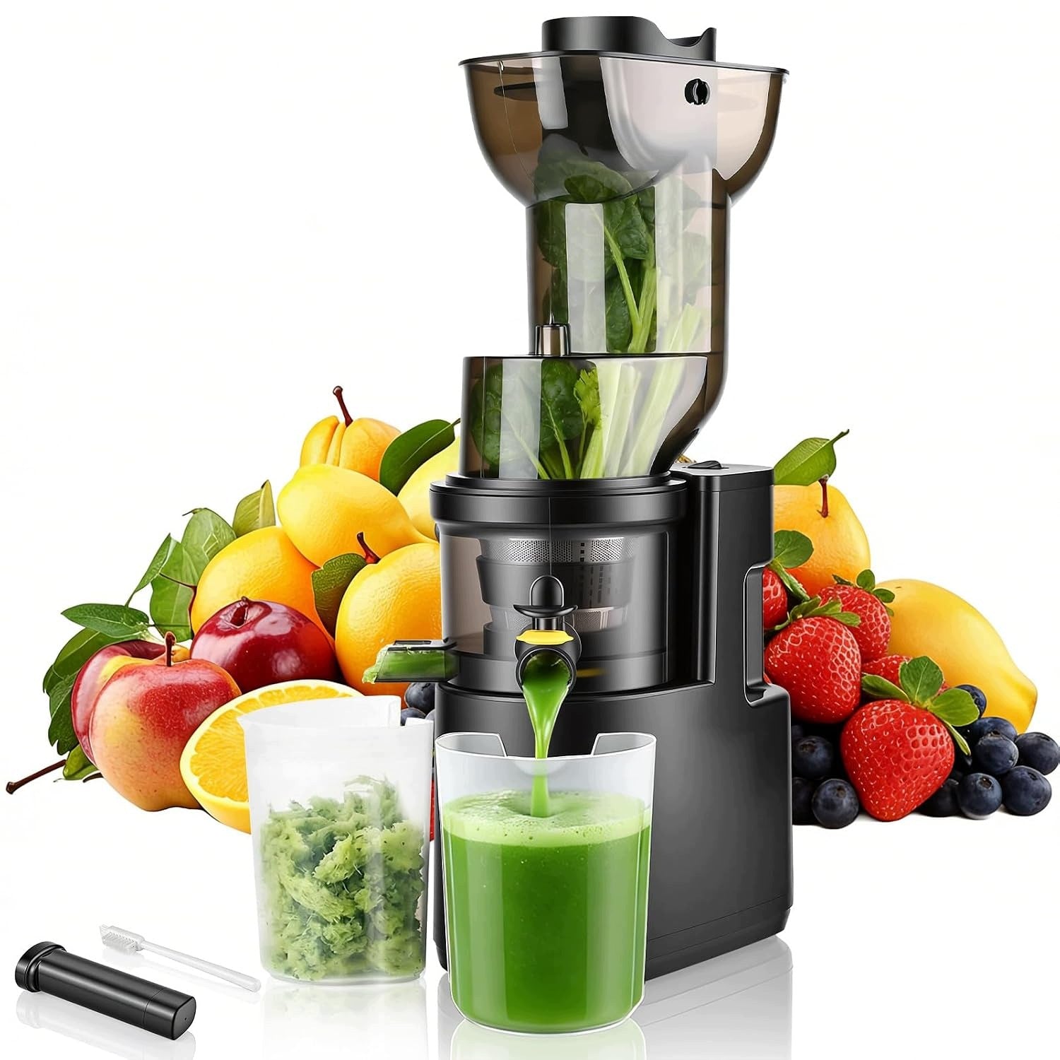 Rawhui Slow Rotating Juicer 500W Large Inlet 98mm