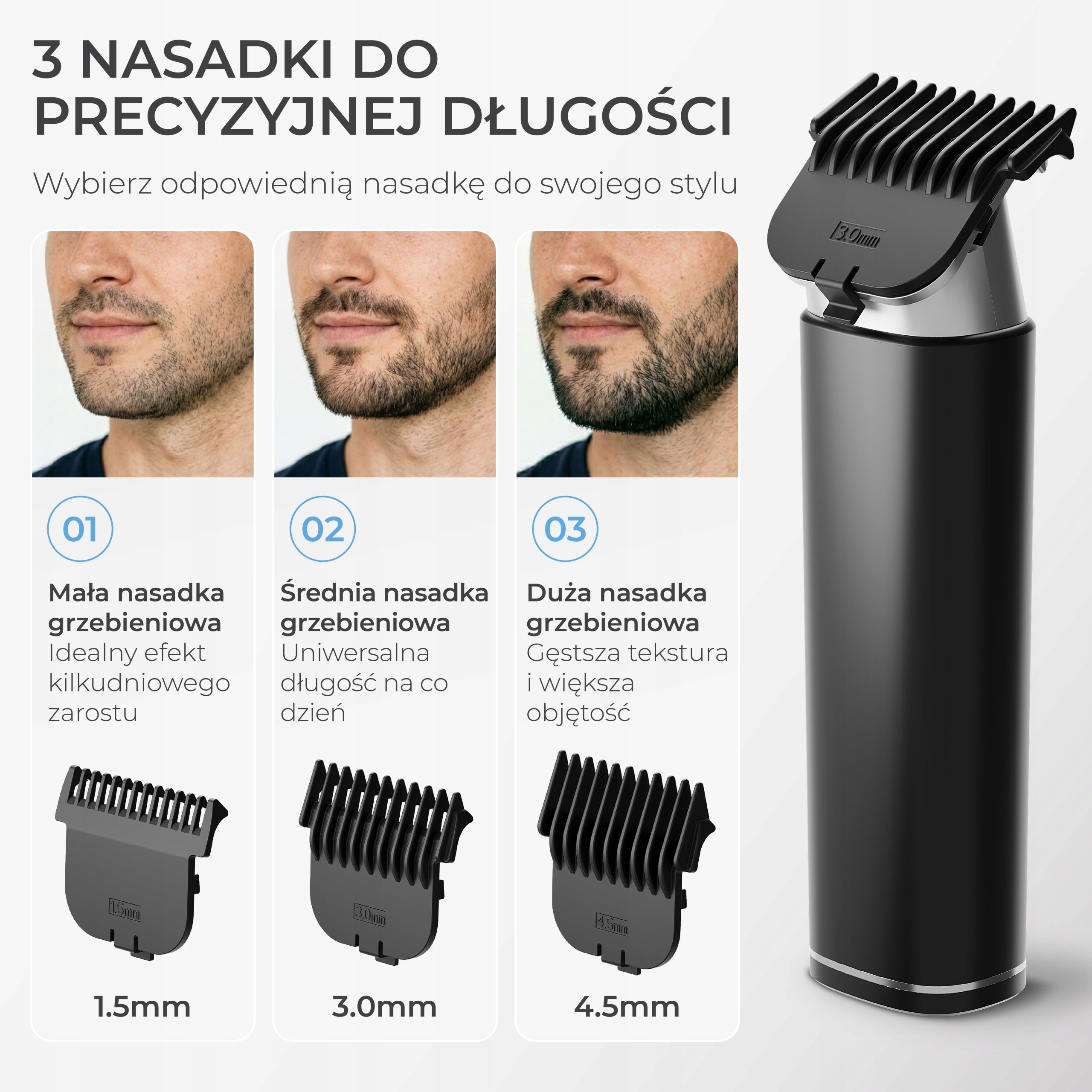 Ray Battler RB6902 Hair Trimmer USB-C LED Turbo 3 Combs Black Manufacturer code RB6902