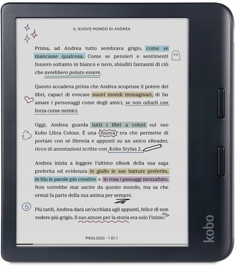 Reader Kobo Libra Colour black + Stylus 2 (N428-KU-BK-K-BU)