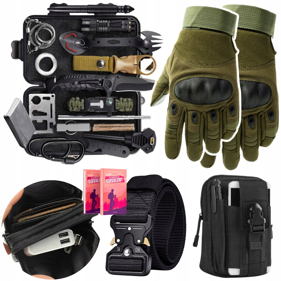 Ready-made Gift Camp Set, Scout Survival Kit 4in1