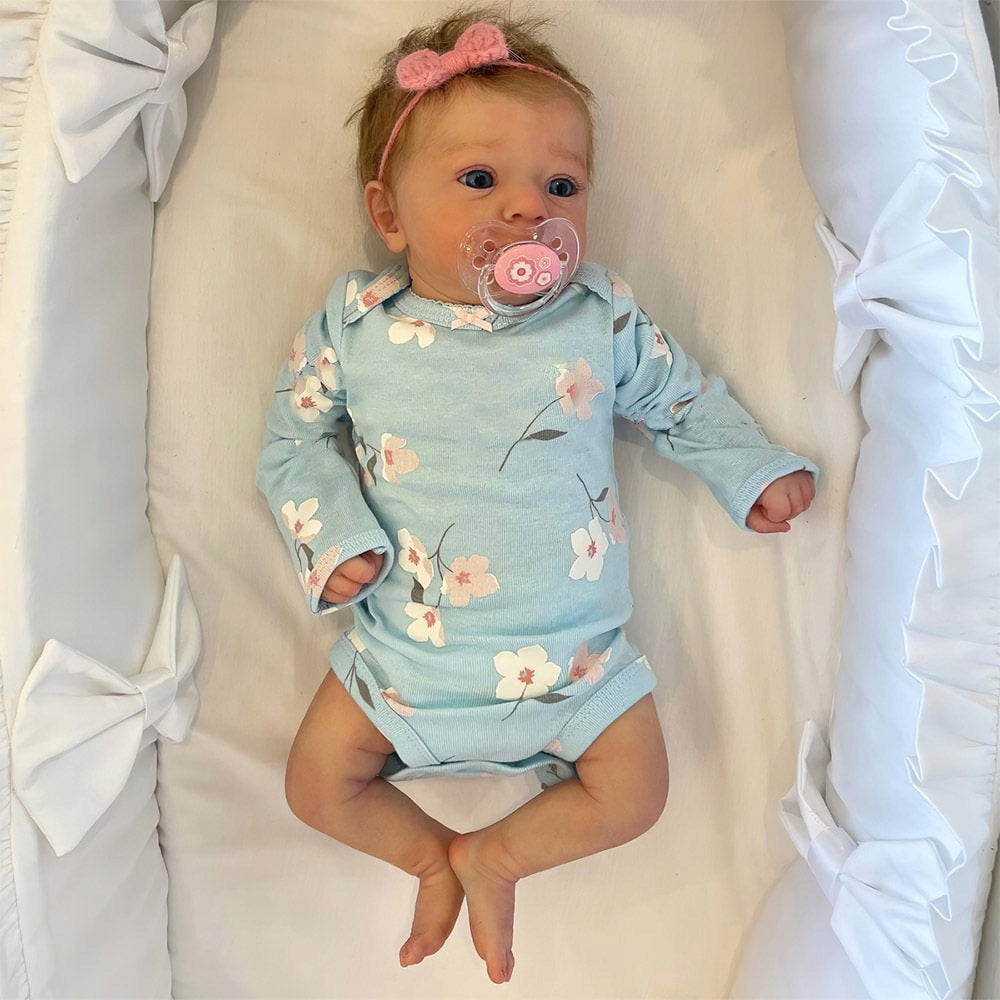 Reborn Baby Silicone Doll 48 cm Fabric Body Brand Cokela