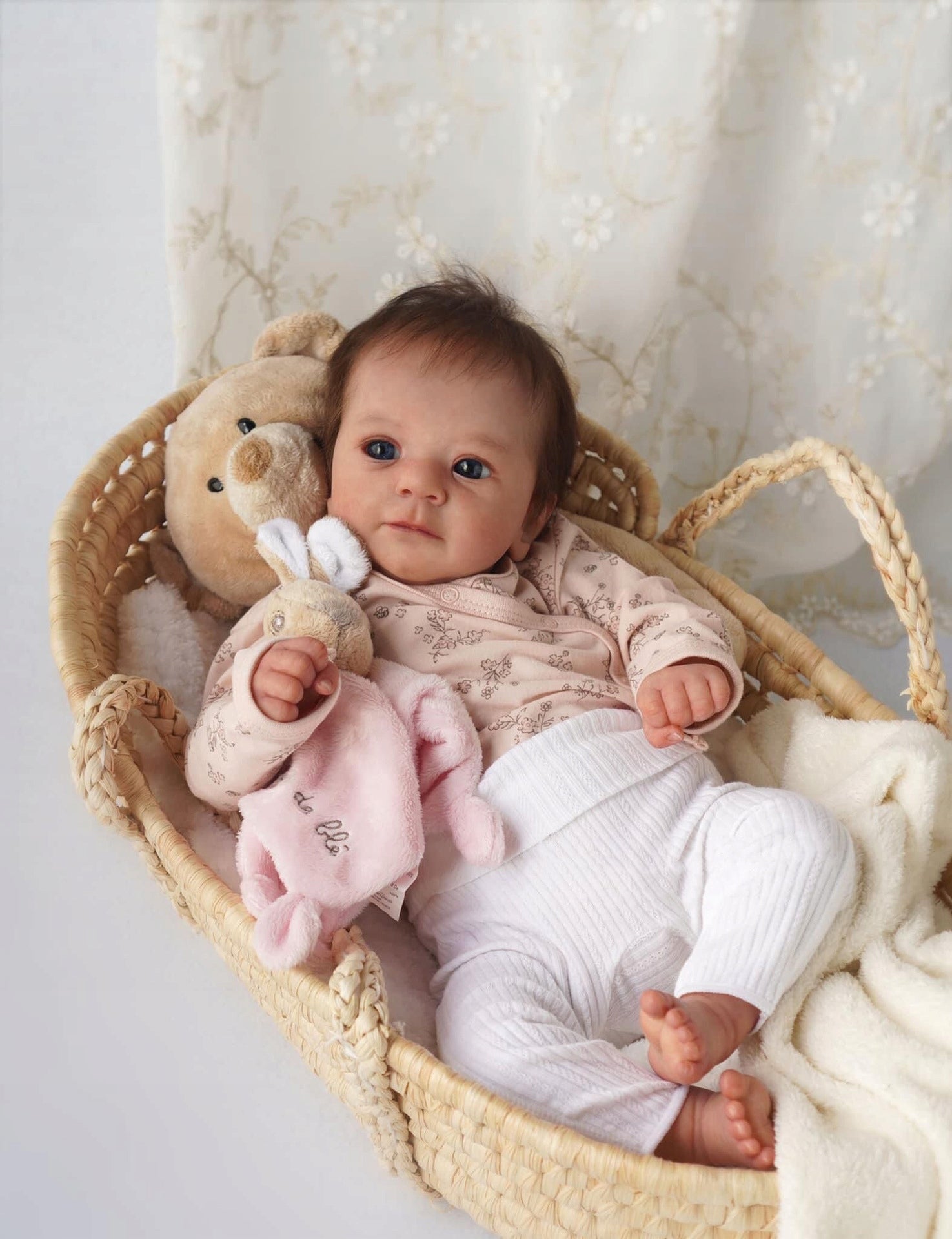 Reborn Baby Silicone Doll 48 cm Fabric Body