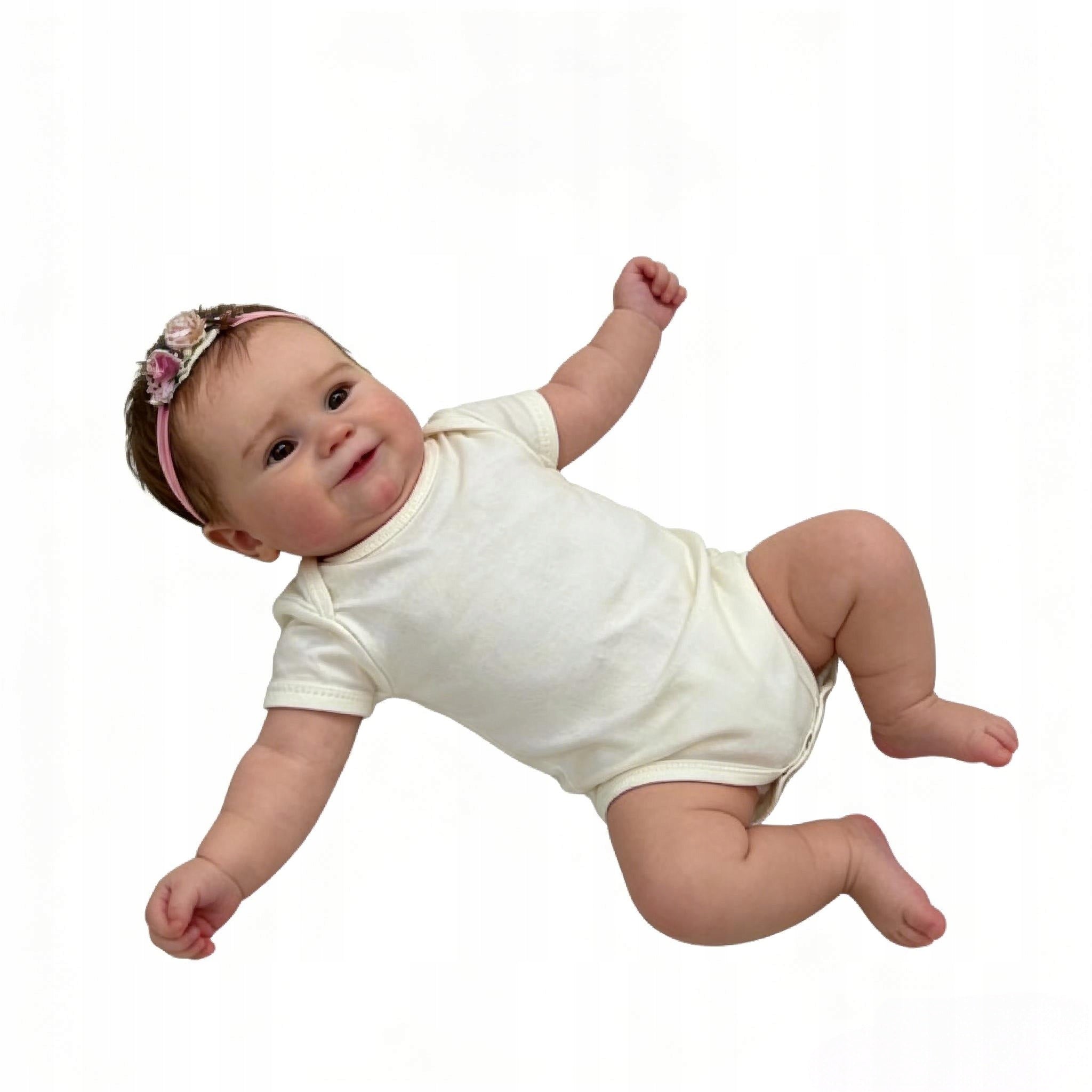 Reborn Baby Silicone lalka 49 cm Fabric body Packaging status original