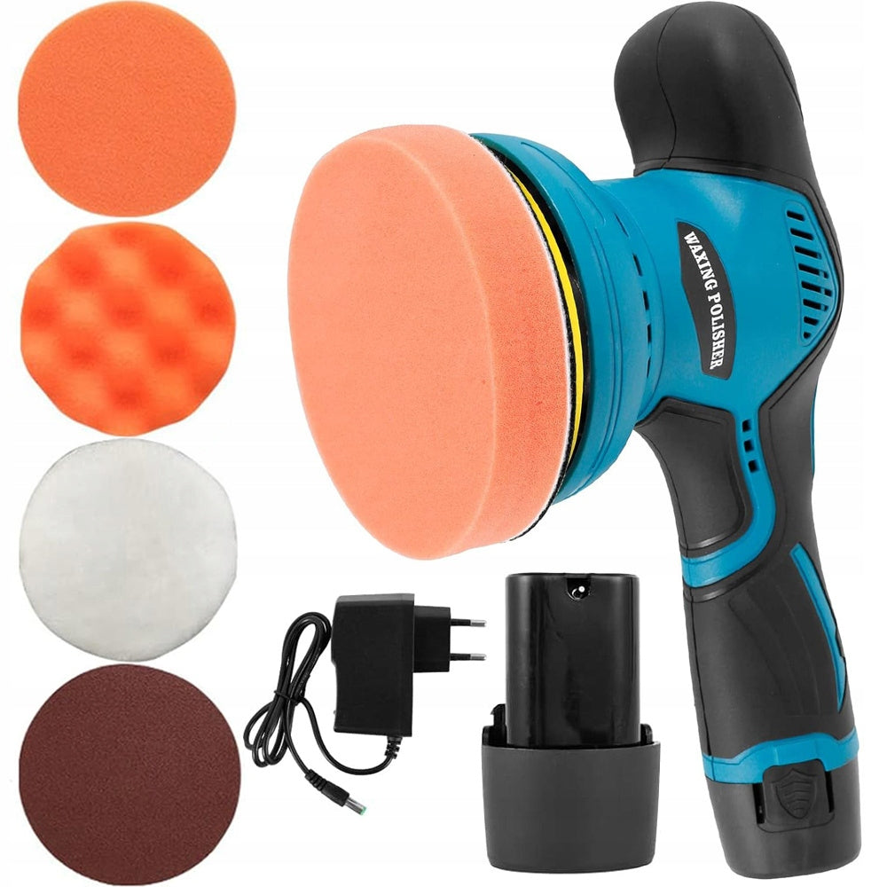 Rechargeable Car Polisher with Adjustable Rotation + 380w Sponge Set