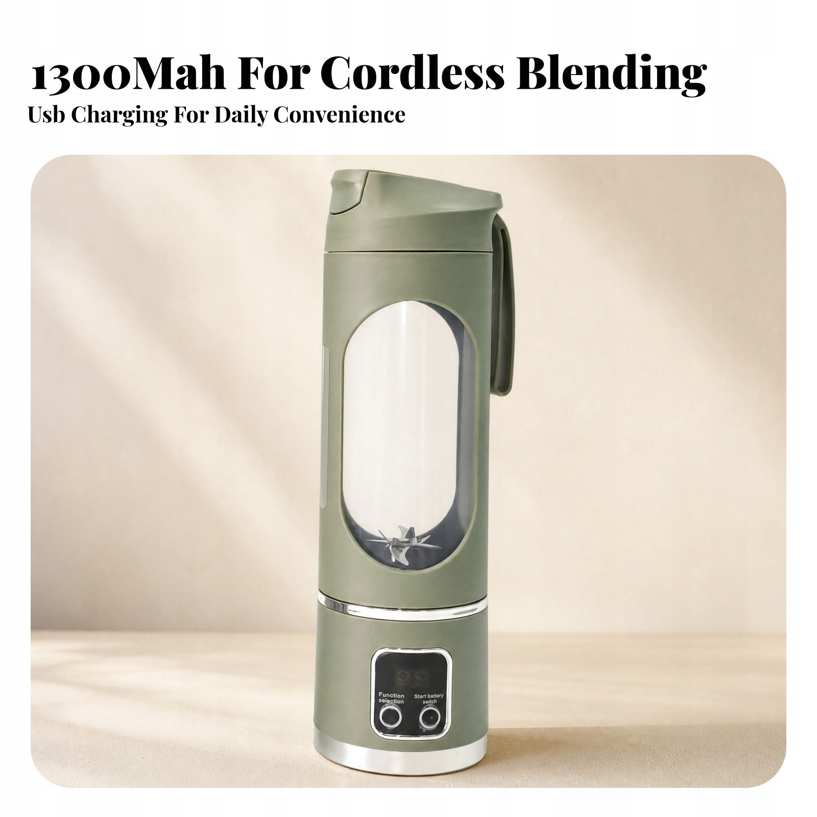 Rechargeable Juicing Cup Food-Grade Portable Juicer with Carrying Handle Packaging status original