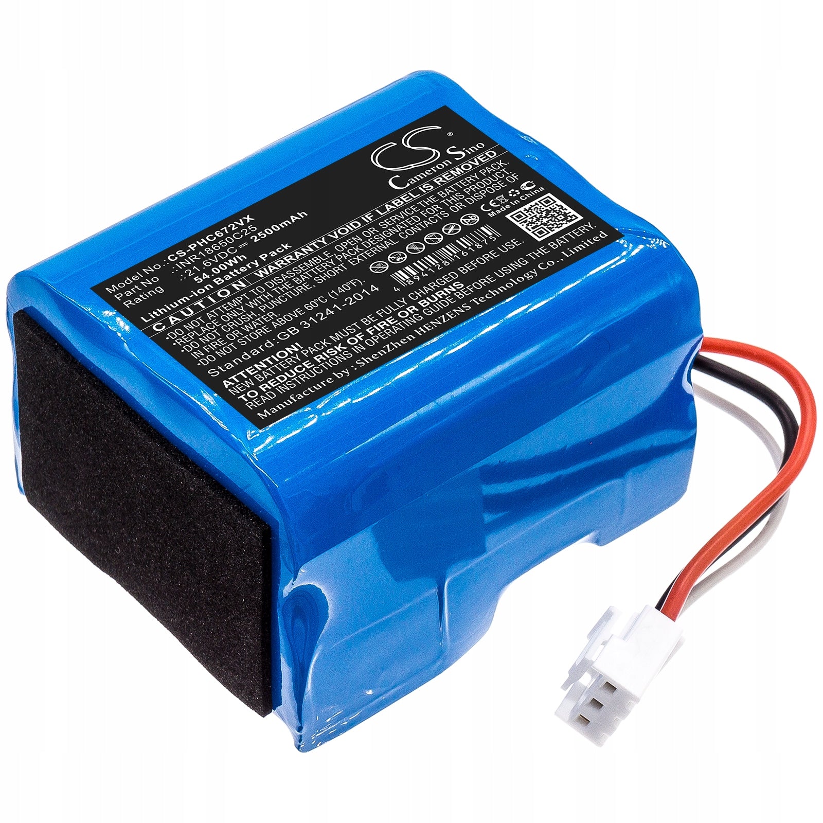 Rechargeable battery for Philips SpeedPro Aqua FC6729 FC6721 3000-018-25613 21,6V2,5Ah