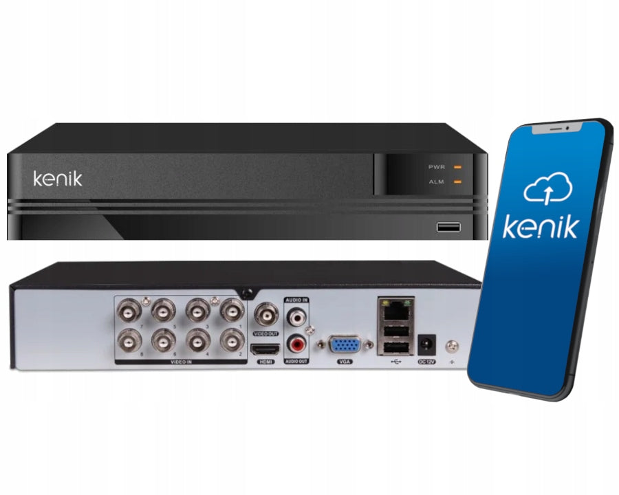 Recorder 5in1 Kenik KG-1358L-A2 8 Channel Recorder for 2Mpx AHD C Cameras