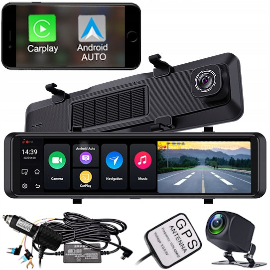 Recorder Mirror Station Android LTE SIM 4G GPS Navigation CarPlay Camera
