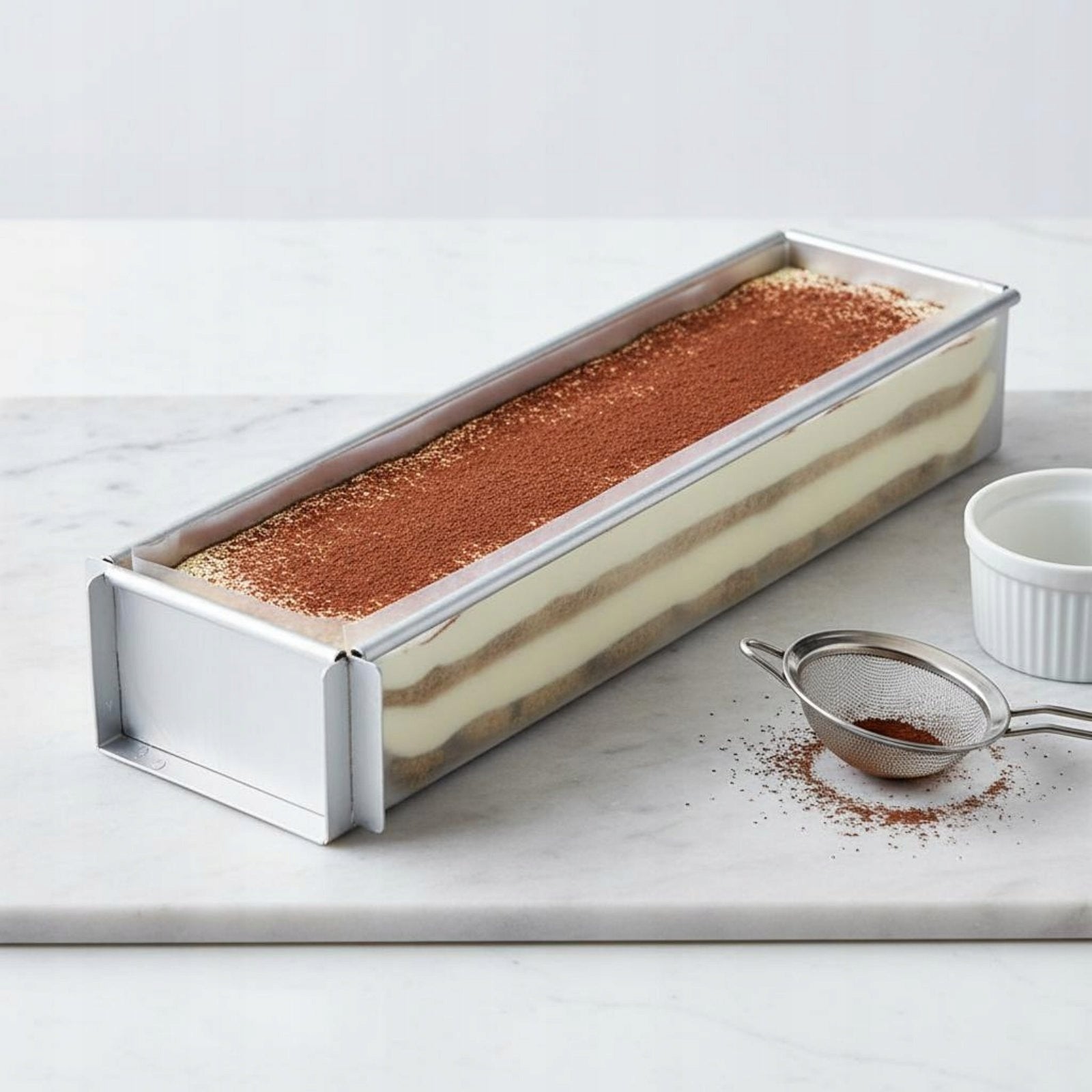 Rectangular Tiramisu Mold Removable Bottom Option for Pastry Chefs, Bakers Packaging status original