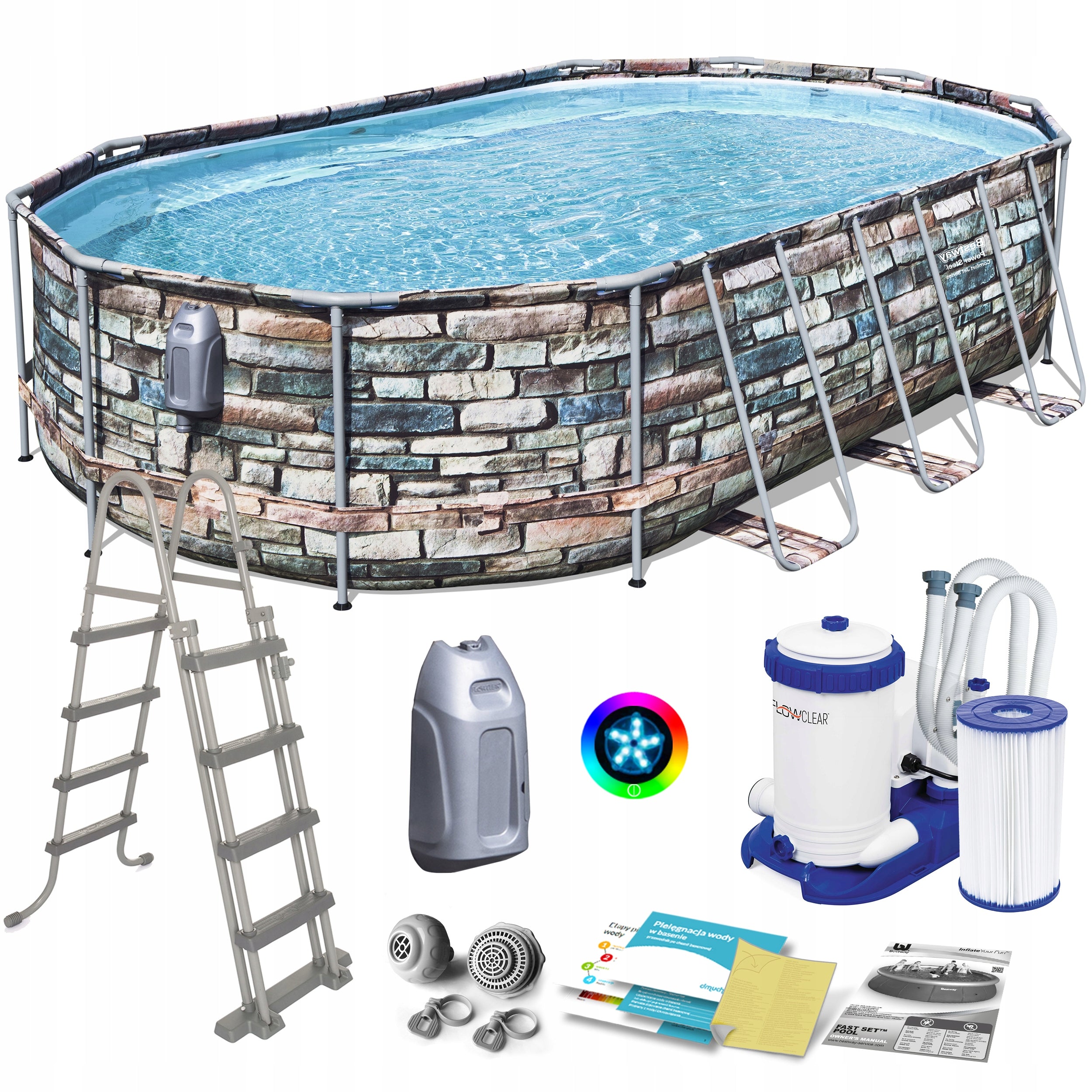 Rectangular frame pool Bestway 610 x 366 cm + MASSAGE