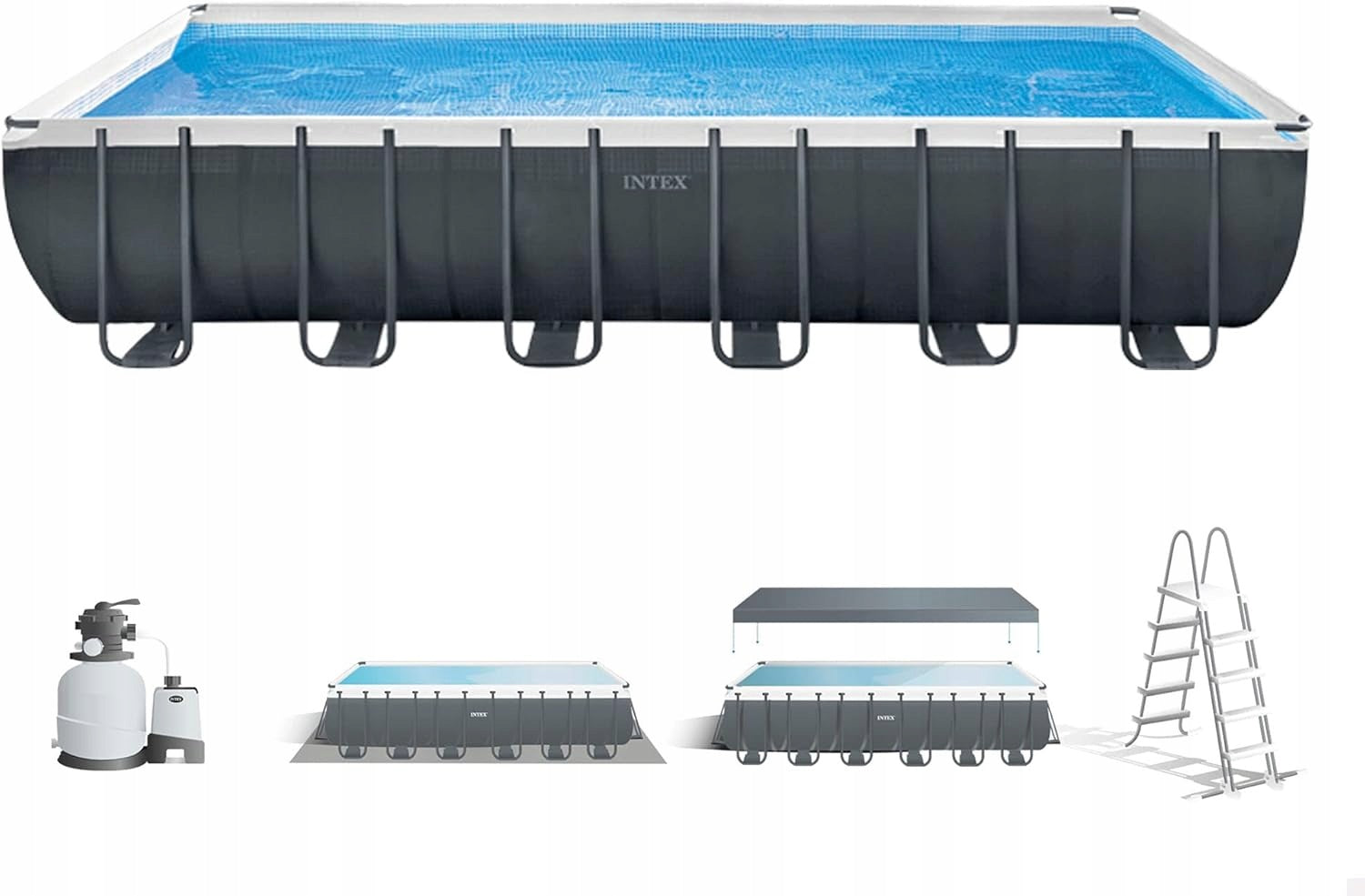 Rectangular frame pool Intex 732x366 cm Intex 26364NP Ultra XTR Frame