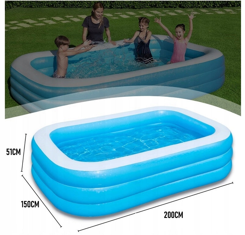 Rectangular inflatable pool 200 x 150 cm Manufacturer code BASEN DMUCHANY OGRODOWY