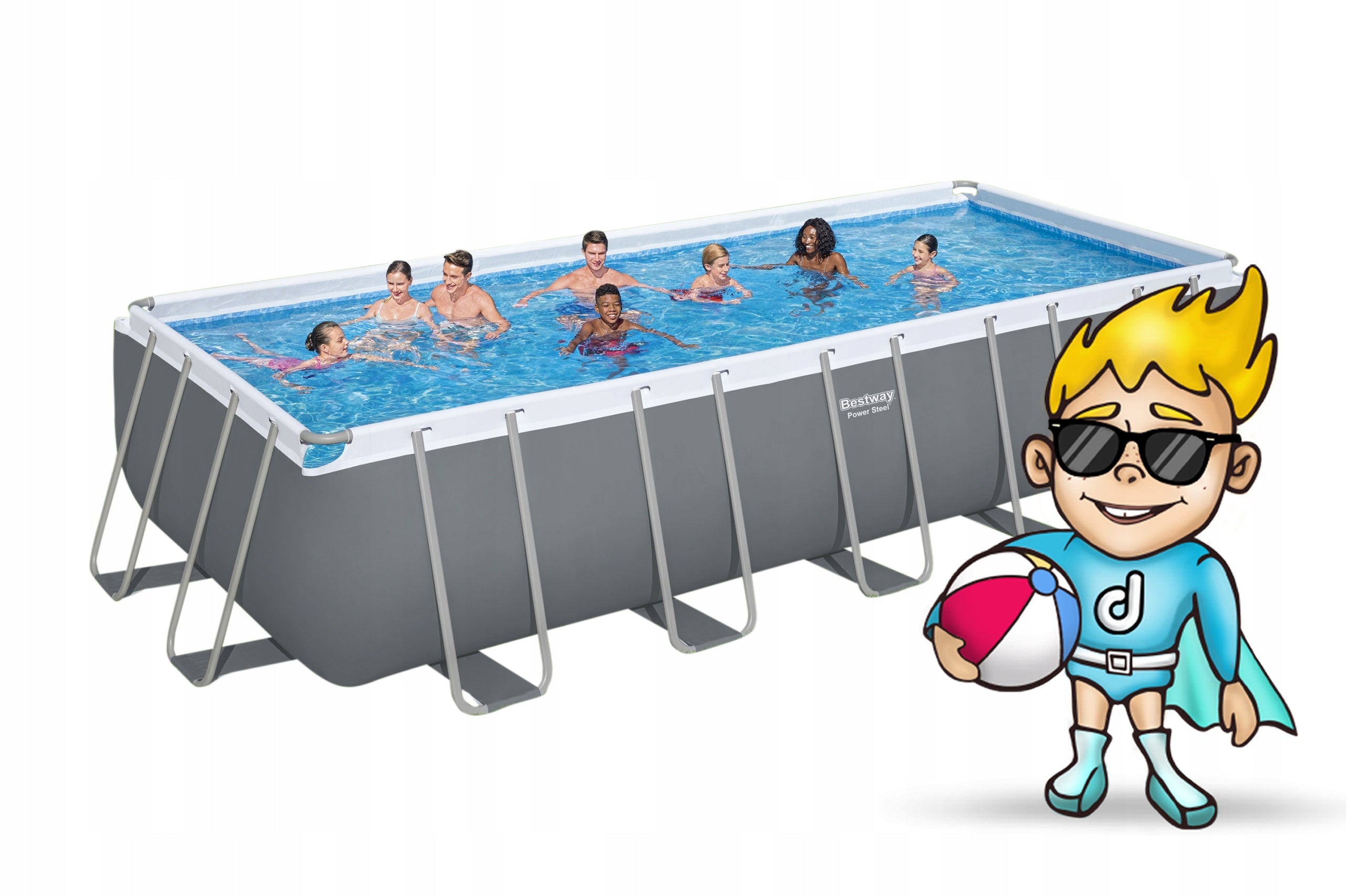 Rectangular pool Bestway 5612B 640x274x132cm WITHOUT ACCESSORIES Manufacturer code 5612B-7W1