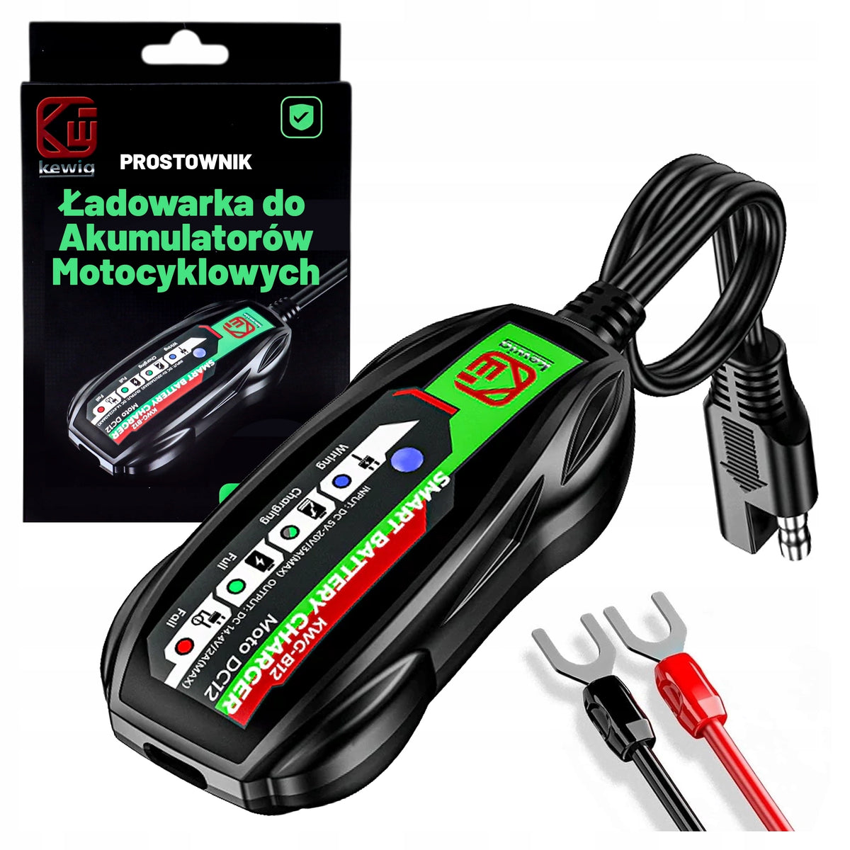 Rectifier Charger Automatic for Rechargeable 12V Motorcycle Quad USB-C Packaging status original
