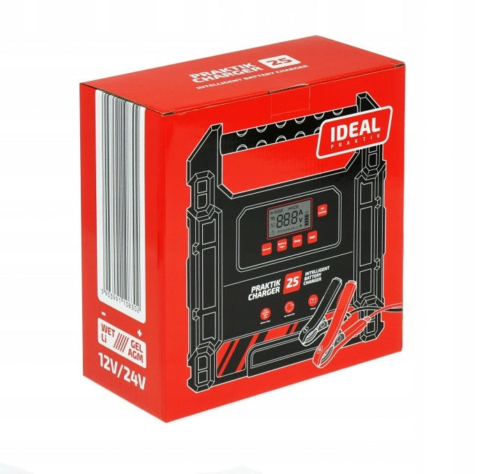 Rectifier Ideal PRAKTIK CHARGER 25 LCD 12/24V Maximum amperage 25 A