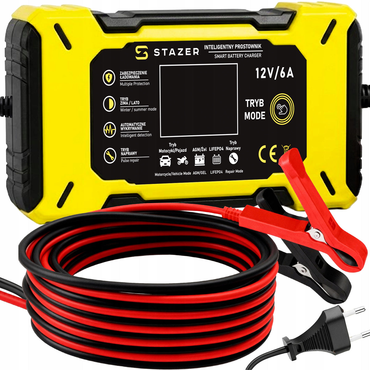 Rectifier charger for AGM car gel batteries LiFePO4 12V