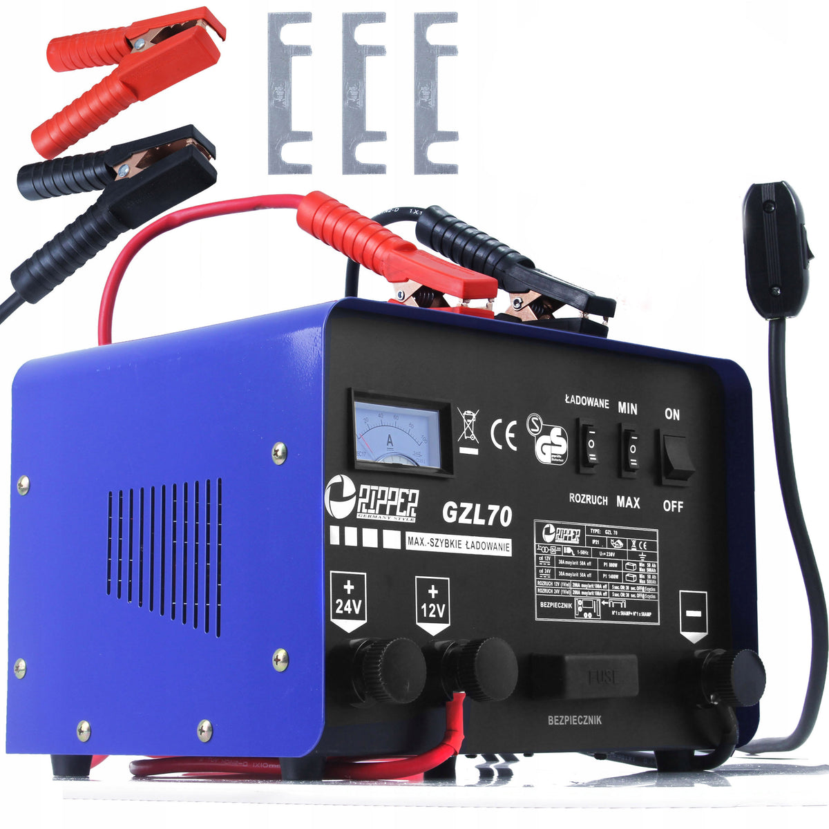 Rectifier with start charger FAST CHARGE 12/24V GZL70 MARPOL solid