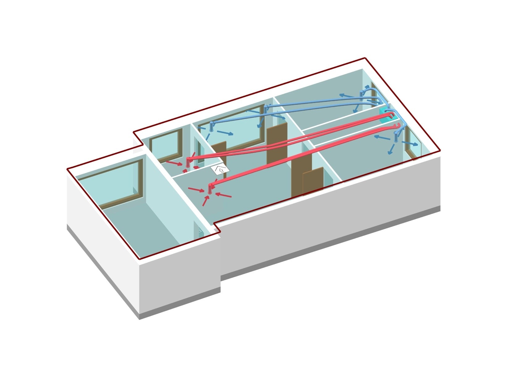 Recuperation set of elements for a house, 3 bedroom apartment 50-70m² fi90 Manufacturer code 5907344501543
