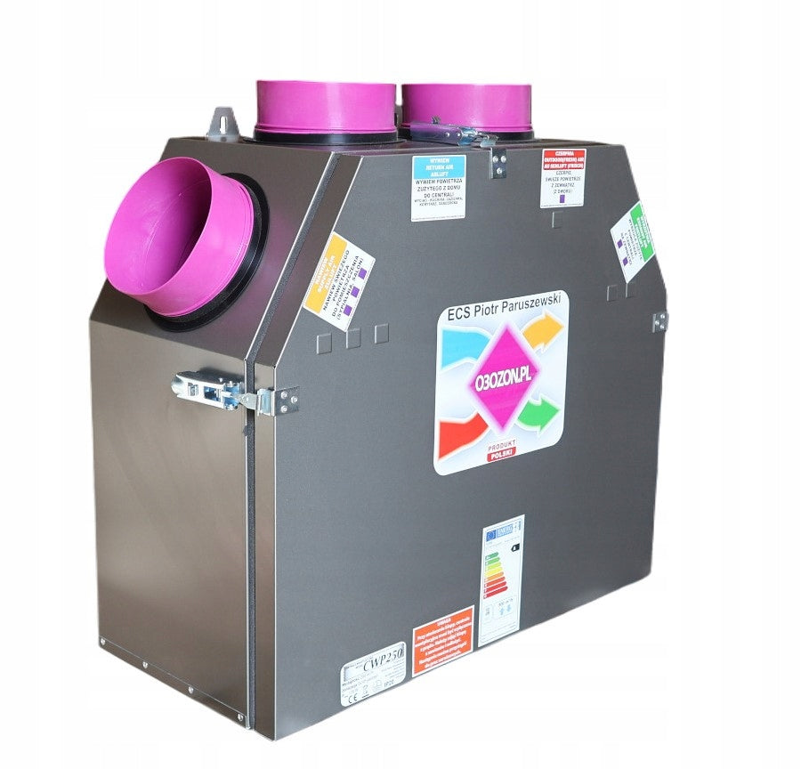 Recuperator 250 ionizer ventilation unit Energy efficiency class A