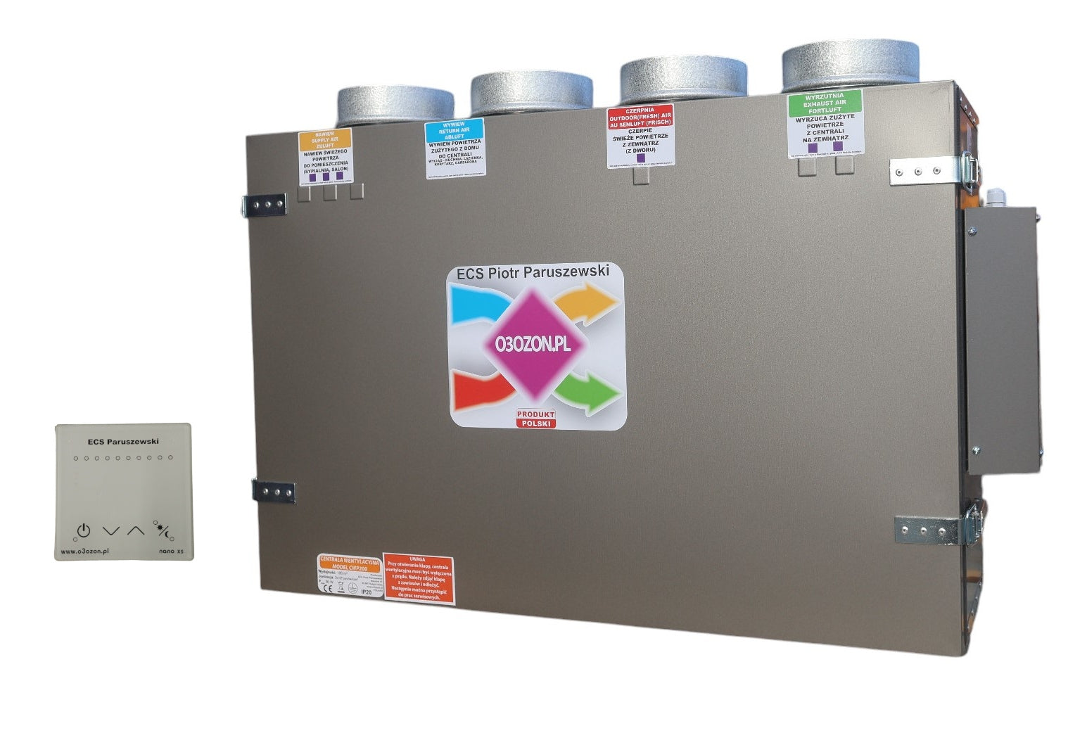 Recuperator Air Handling Unit 200m3/h upper
