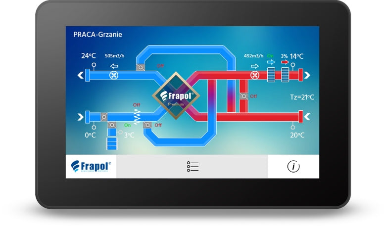 Recuperator FRAPOL OnyX Sky 750 driver ADVANCED Manufacturer code Rekuperator OnyX Sky 750