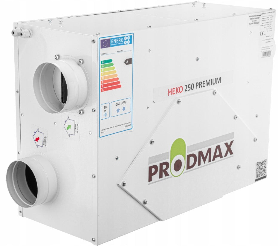 Recuperator ventilation unit 250 Heko Premium Enthalpic Prodmax