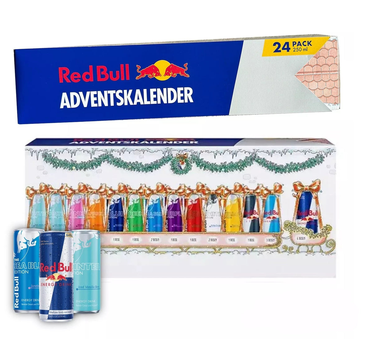 Red Bull Advent Calendar 24x250ml Christmas Set Limited Edition Manufacturer code Redbull AdventCalendar 2026