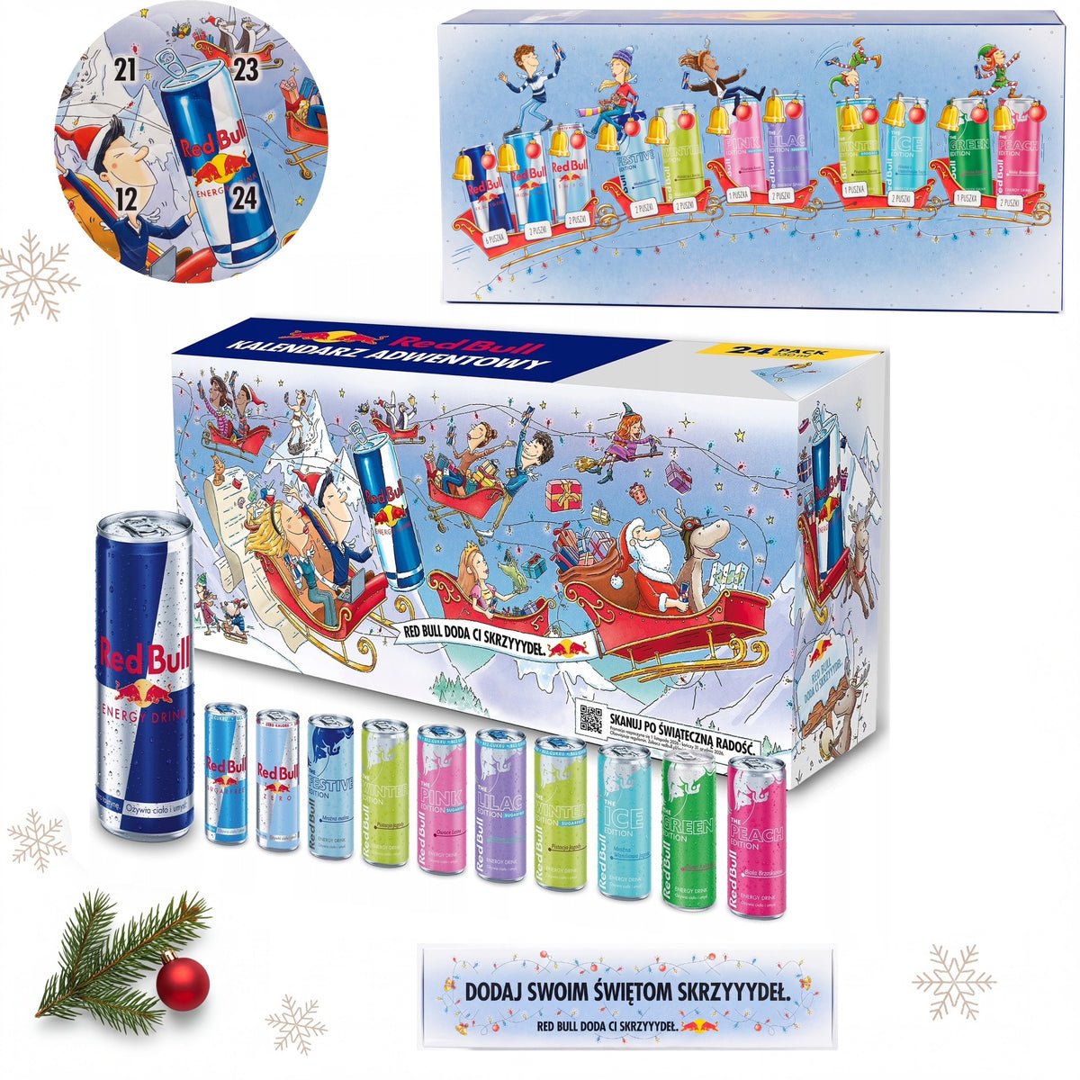 Red Bull Advent Calendar Edition 2026 Gift For Christmas Window 24x250ml