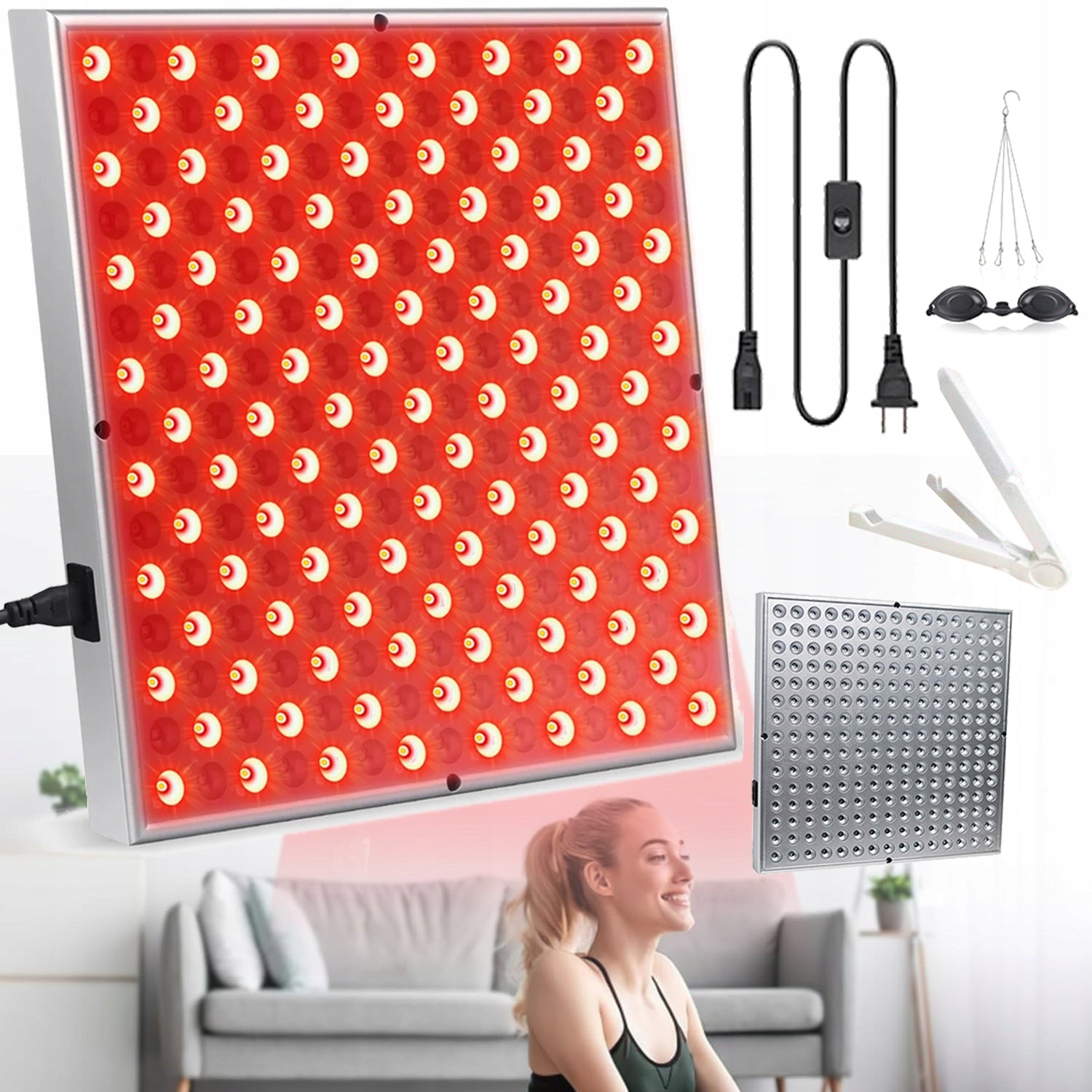 Red Light Therapy LED Panel, 45W, 660nm, 850nm, Skin Improvement