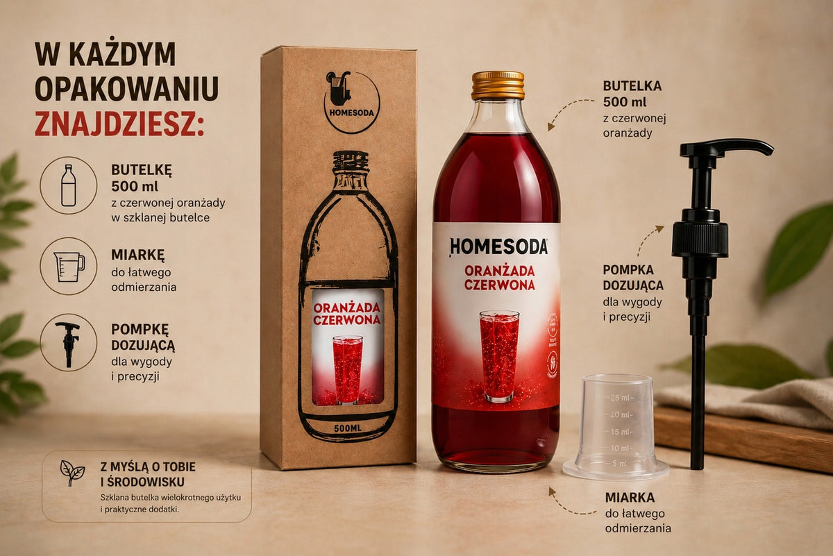 Red Orange Flavoured Syrup Concentrate for SodaStream Homesoda 500ml Packaging status original