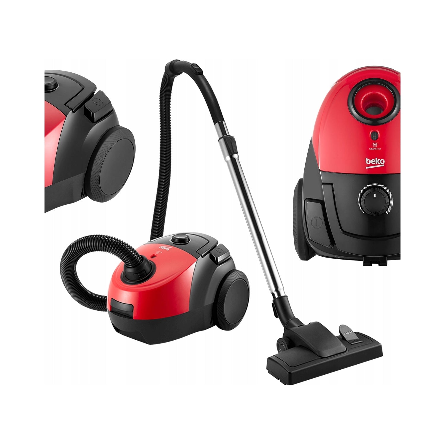 Red bagged vacuum cleaner Beko VCC 34801AR HEPA