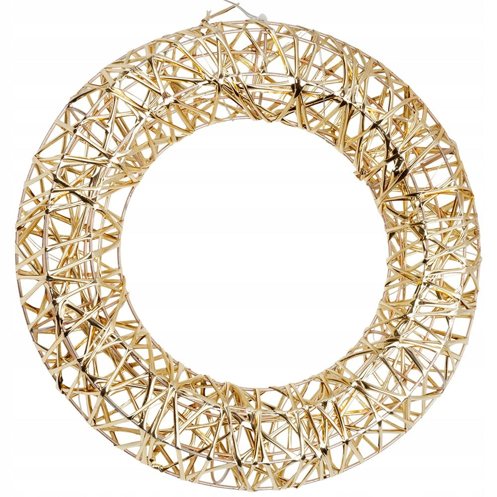 Reed CHRISTMAS WREATH Glowing Decorative for Hanging Door 30cm