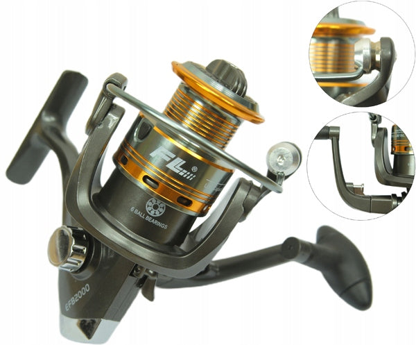 Reel method feeder spinning match METAL spool, EFB2000, 6 bearings
