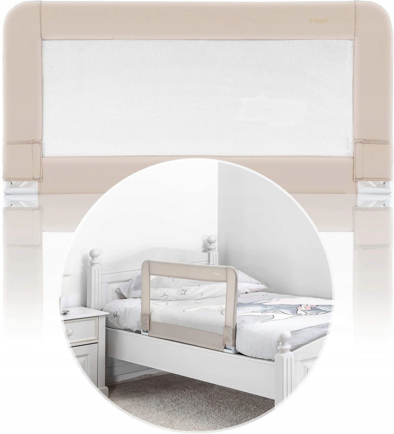 Reer Side barrier for bed Sleep'n Keep 150cm x 50 cm high Brand Reer