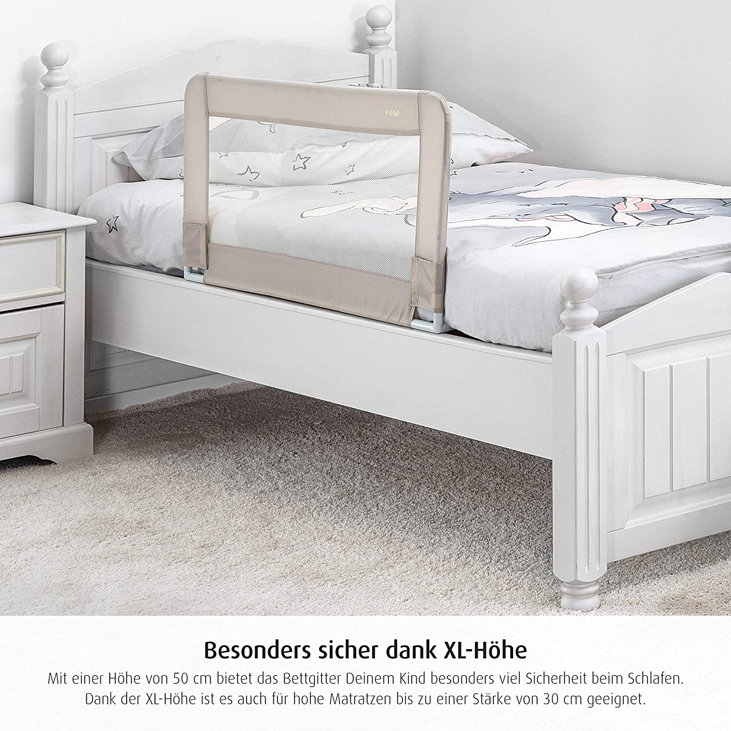 Reer Side barrier for bed Sleep'n Keep 150cm x 50 cm high Manufacturer code 45111
