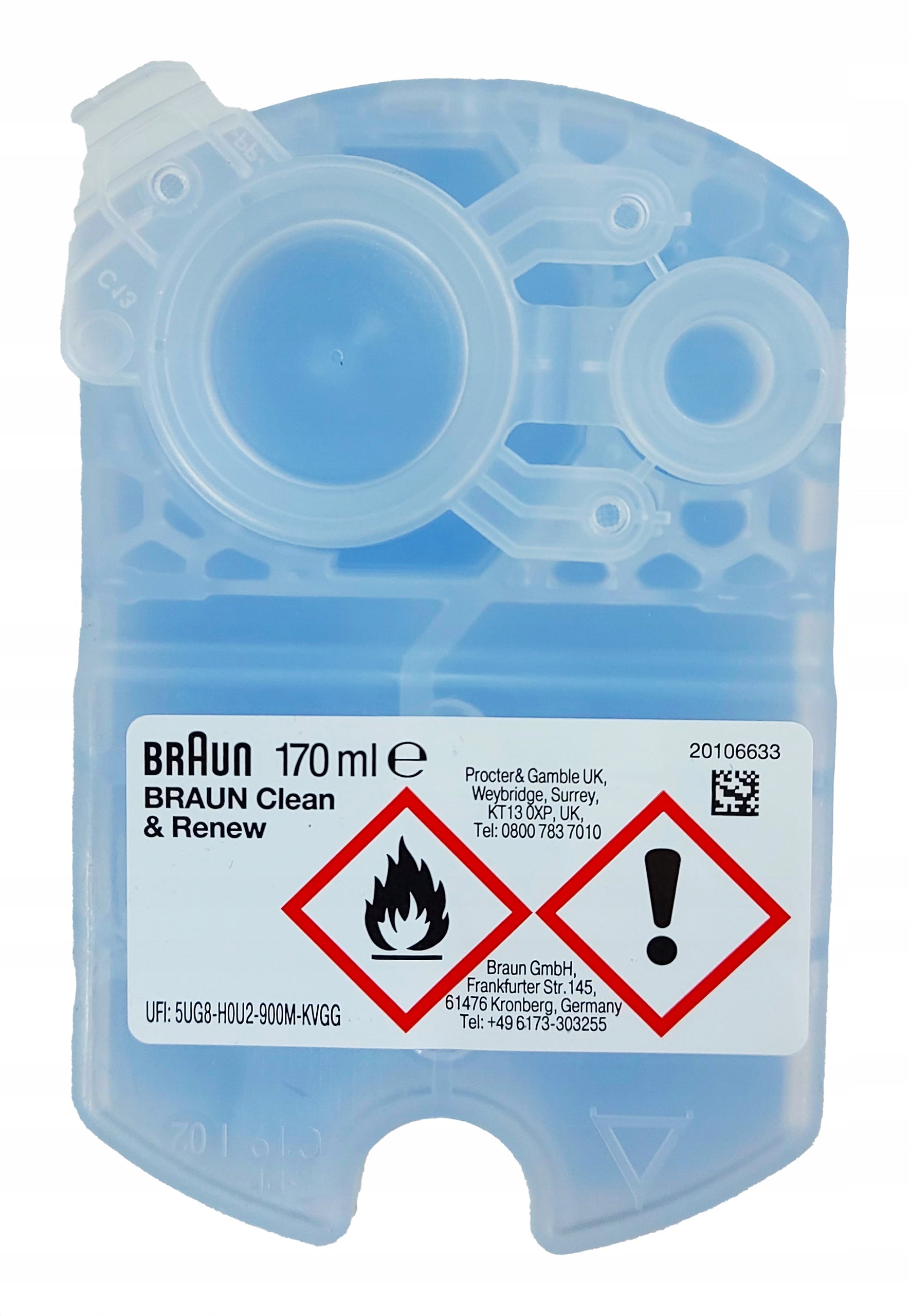 Refill Replacement Liquid for Shavers Braun CCR Clean & Renew Lemon 1 piece 170ml Medical device no