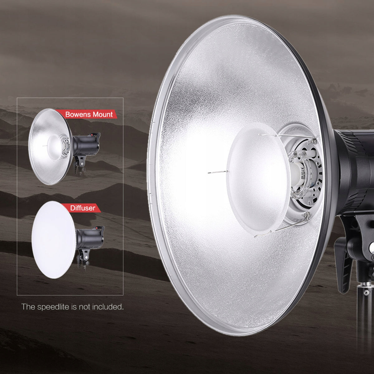 Reflektor Beauty Dish 41 cm, stroboskop do lamp błyskowych Bowens Mount