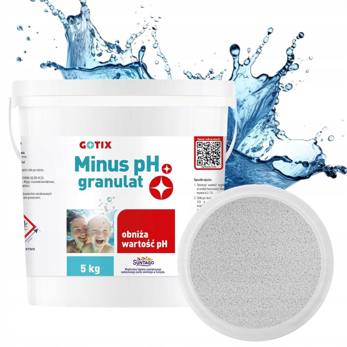 Regulator Ph Minus 5Kg Granules Swimming Pool Jacuzzi Lowers Ph Water Gotix