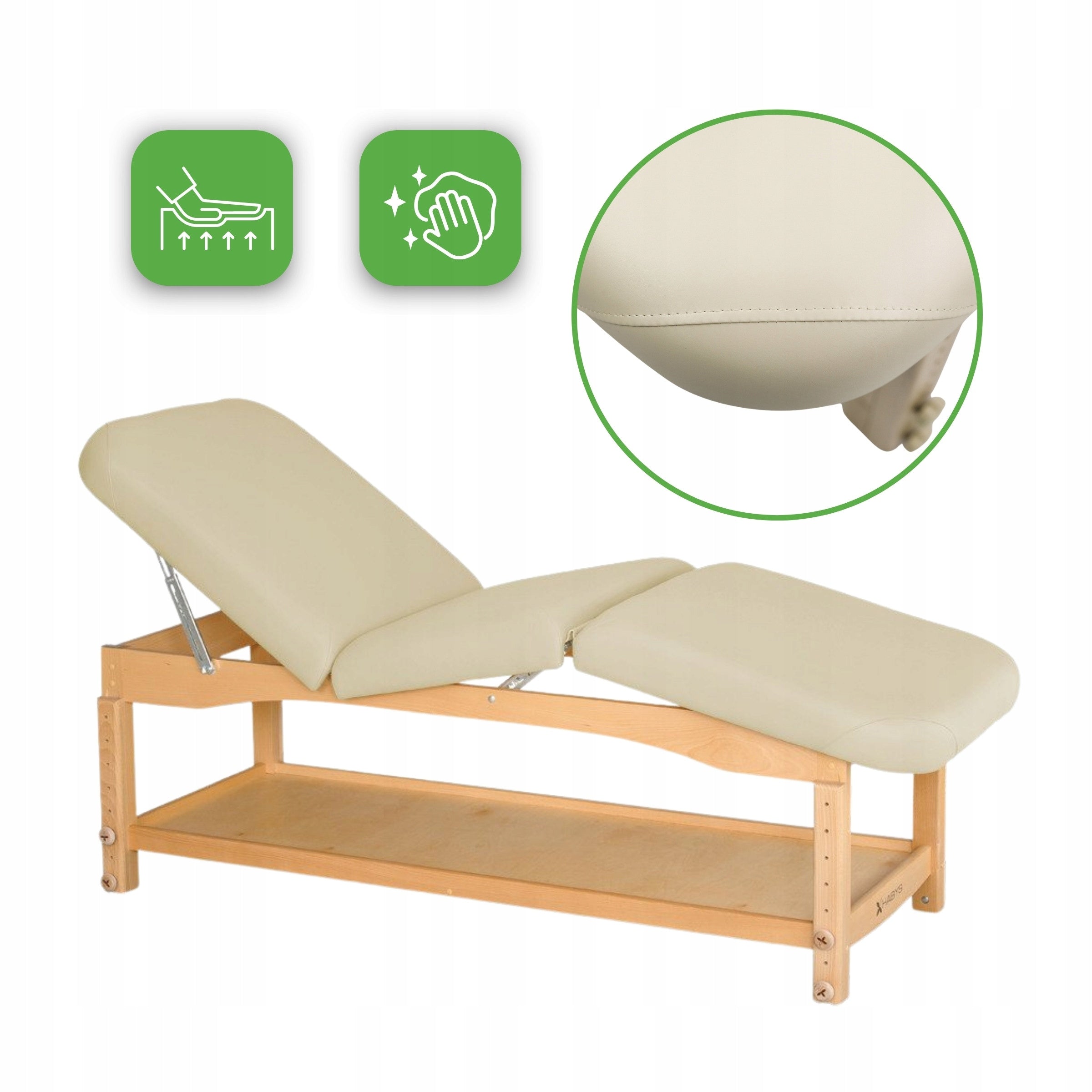 Rehabilitation Massage Couch Wooden Nova 3 Segments With Shelf Adjustment Brand Habys