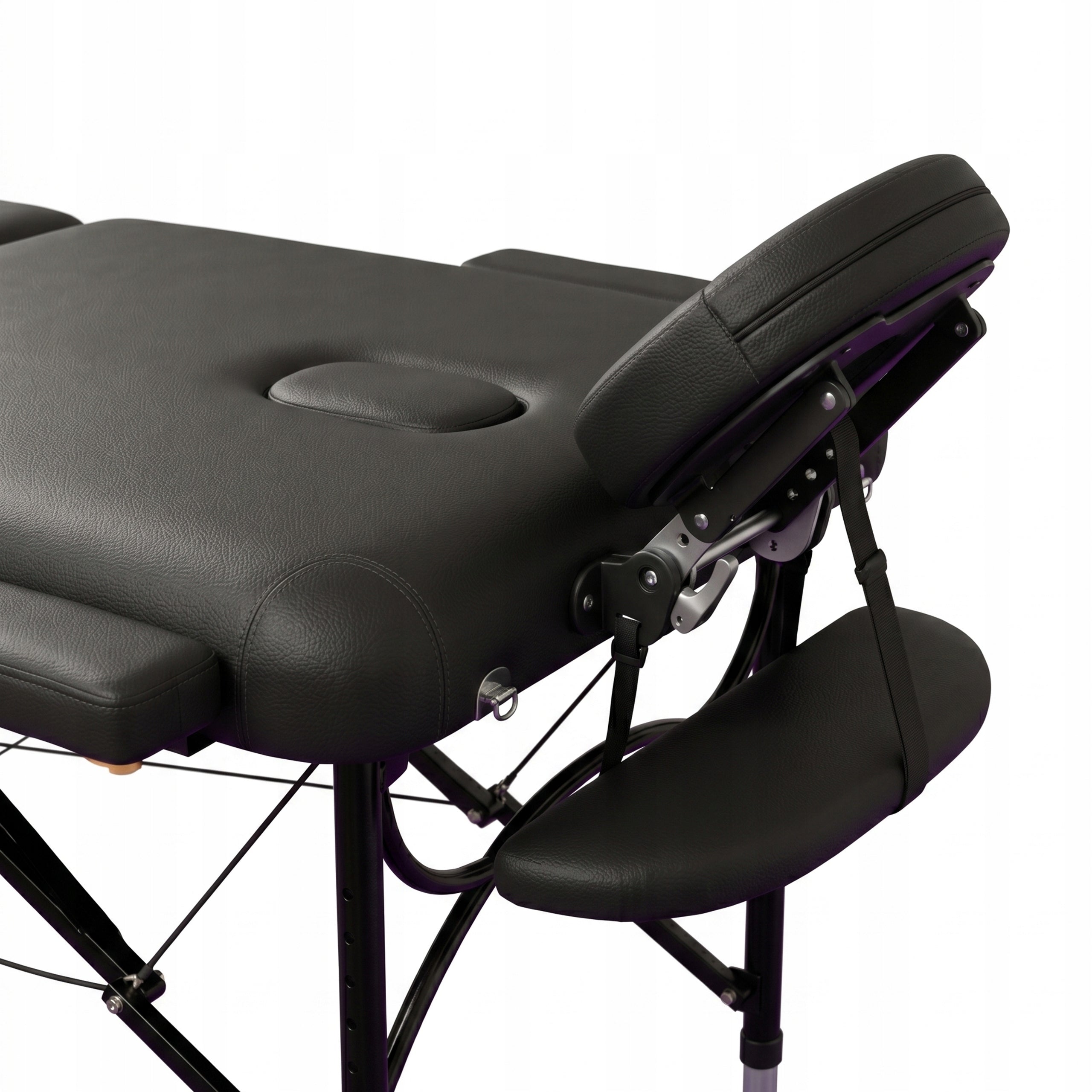 Rehabilitation Massage Table Foldable Aluminum Portable + Cover Color black