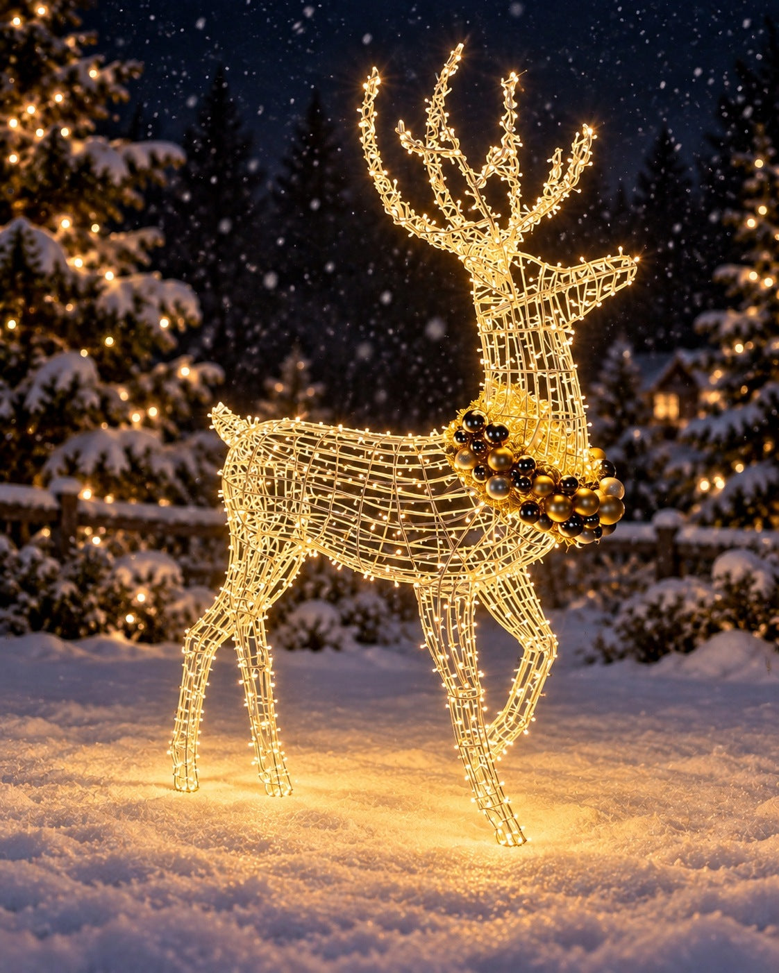 Reindeer GIANT! LED cord! LARGE REINDEER - LED DECORATION! 250cm