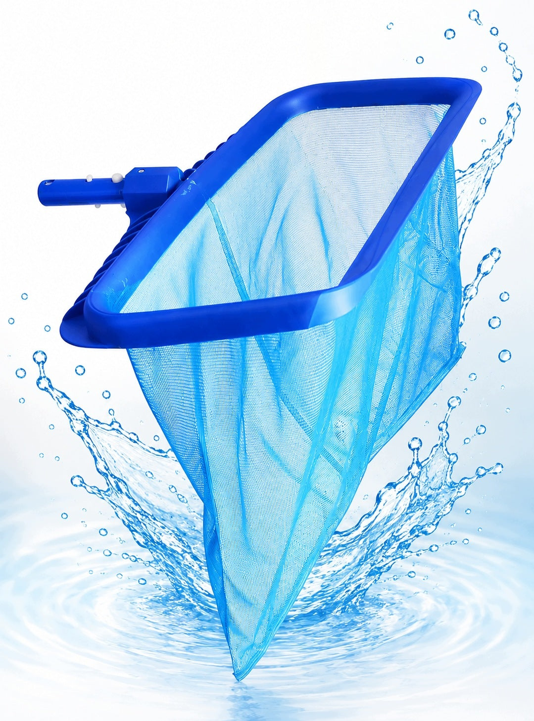 Reinforced mesh with leaf scraper for pool