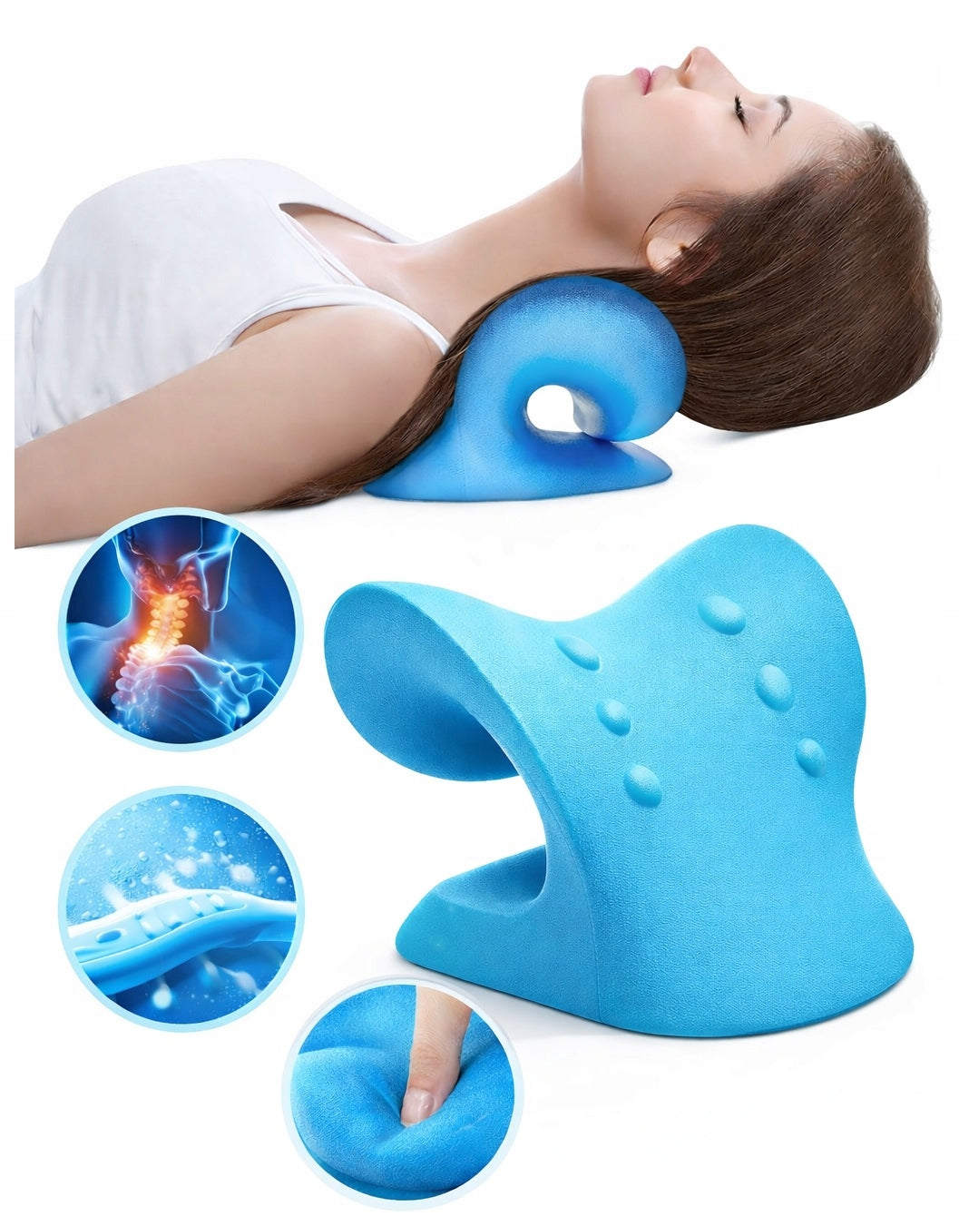 Relaxation pillow relaxing neck massage neck stretching device